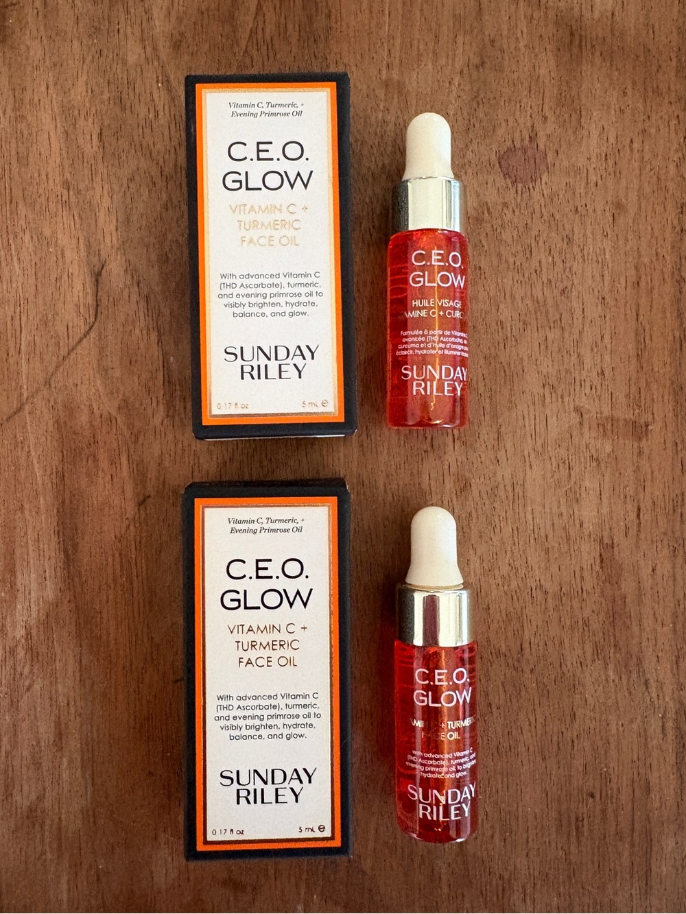 2 Sunday riley C.E.O Glow Face Oil 10 ml - new in box!